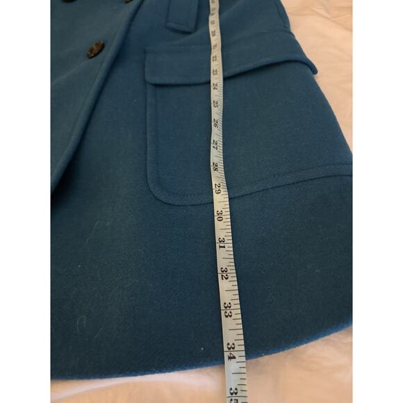 NWT Ann Taylor Wool Blend Refined Peacoat Lagoon Blue Sz Small S Peacock Teal - Picture 6 of 9